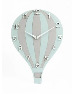 Настенные деревянные часы Воздушный шар бирюзовые 40x28 см Neprostochasy