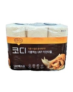 Кухонные салфетки Codi Absorbing oil Kitchen Towel компактные 140 листов 6 рулонов Ssangyong c&b