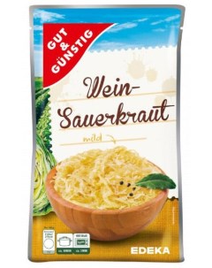 Капуста Wein Sauerkraut квашенная консервированная в вине 520 г Edeka