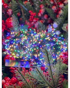 Световая гирлянда новогодняя Роса с веточками BP 10300C 10 м разноцветный RGB Ceimar