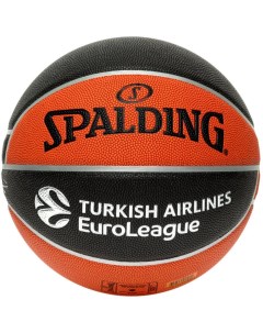Мяч баскетбольный TF 500 Excel Euroleague р 7 77101z композит коричнево черный Spalding