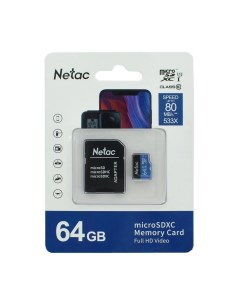 Карта памяти MicroSD card P500 Standard 64GB NT02P500STN 064G R Netac