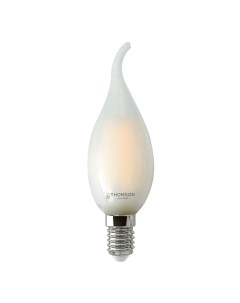 Лампа светодиодная E14 свеча на ветру 5Вт 6500K холодный свет 530лм филаментная Filament TH B2345 Thomson