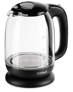 Чайник KT 625 5 1 7л 2200Вт пластик стекло серый черный 0000267026 Kitfort