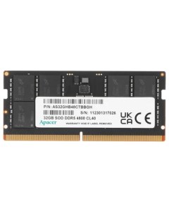 Память DDR5 SODIMM 32Gb 4800MHz CL40 1 2V AS32GHB48CTBBGH FS 32G2A PTH Retail Apacer