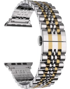 Ремешок для Apple Watch 42 44 45mm CASTOR DS APG 04 44 SG серебряный золотой Lyambda