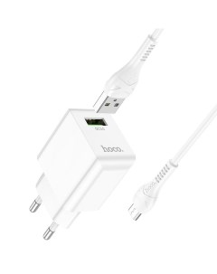 Сетевое зарядное устройство 1 USB 3 0A C98A Micro белый Hoco