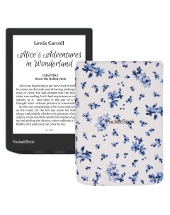 Электронная книга 629 Verse Bright Blue обложка Flower Pocketbook