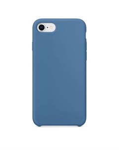 Чехол накладка для iPhone 8 с подкладкой из микрофибры для айфон 8 синий Qvatra
