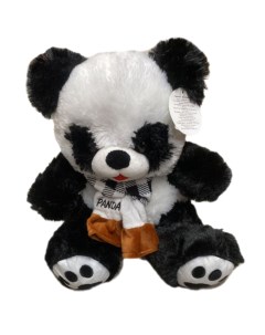 Мягкая игрушка панда в коричневом шарфике 30 см белый с черным U & v