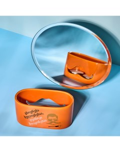 Подсвечник керамический оранжевый 12х6х6 2 см Kakha Moroshka