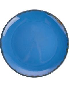 Тарелка Синий крафт мелкая 220х220х23мм керамика голубой Борисовская керамика