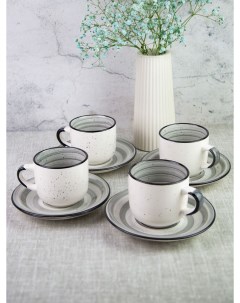 Чайный набор 4 персоны чашки и блюдца 139 27121graphite 4 Elrington