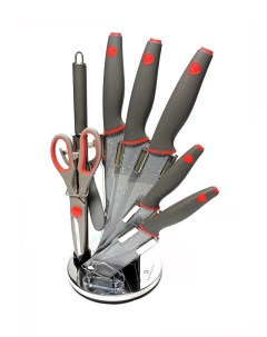Набор ножей 9 предметов EB 11063 серый нержавеющая сталь Edenberg