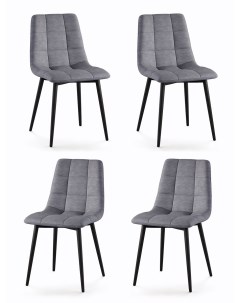 Комплект стульев 4шт Chilli серый черный М-трейд