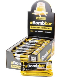Протеиновый батончик в шоколаде без сахара набор 40x40г банановый пудинг Bombbar