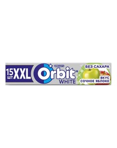 Жевательная резинка XXL White Сочное яблоко без сахара 20 4 г Orbit