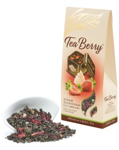Чай зеленый Земляничный со сливками 100г Tea collection