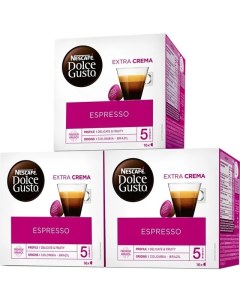 Кофе в капсулах Espresso 3 упаковки по 16 капсул Nescafe dolce gusto