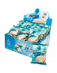 Протеиновое печенье Protein Cake EXTRA упаковка 24шт по 70г Кокос ваниль Fit kit