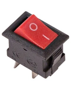 Выключатель клавишный 250V 3А 2с ON OFF красный Micro Rexant