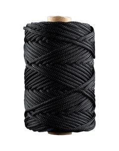 Шнур полиамидный плетеный 2 7мм черный бобина 50м 12212 Truenergy