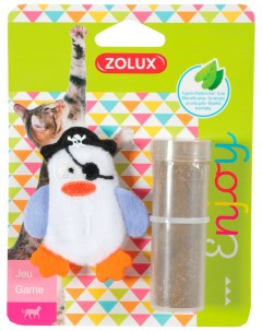 Игрушка для кошек пингвин пират с кошачьей мятой в комплекте Zolux