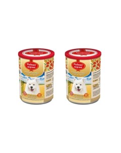 Консервы для собак куриные кусочки в соусе по курски 2 шт по 970 г Родные корма