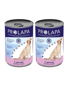 Консервы для собак Premium дичь кусочки в соусе 2 шт по 850 г Prolapa