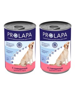 Консервы для собак Premium говядина кусочки в соусе 2 шт по 850 г Prolapa