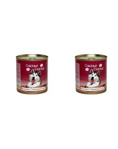 Консервы для собак Баранина с потрошками в желе 2 шт по 750 г Собачье счастье