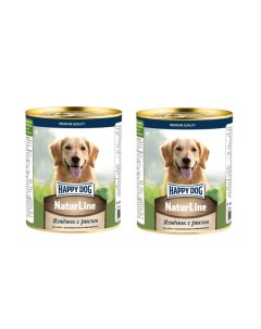 Консервы для собак телятина с рисом 2 шт по 410 г Happy dog