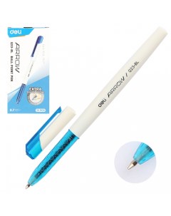 Ручка шариковая EQ23 BL 0 7мм белый синие чернил 12 шт в упаковке Deli