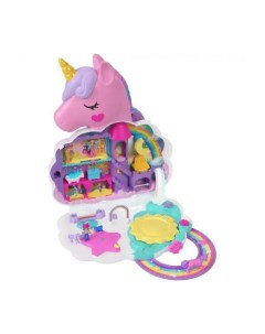 Игровой набор Polly Pocket Rainbow Unicorn Salon салон красоты Mattel