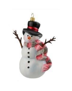 Игрушка новогодняя Снеговик в шарфе Komozja family