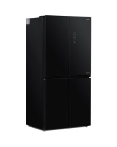 Холодильник CM5005F черное стекло Hyundai