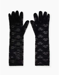 Чёрные кружевные перчатки Gloria jeans