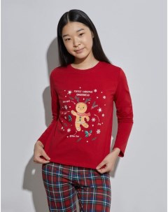 Пижама с рождественским принтом для девочки Gloria jeans