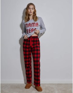 Красные пижамные брюки в клетку Gloria jeans