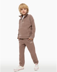 Светло коричневые брюки Jogger с вышивкой для мальчика Gloria jeans