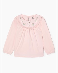 Светло розовая блузка с воротником для девочки Gloria jeans