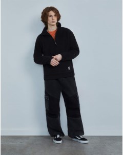Чёрный свитшот Comfort с воротником стойкой для мальчика Gloria jeans