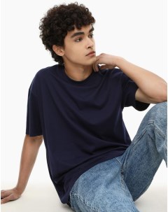 Тёмно синяя базовая футболка Comfort из джерси Gloria jeans