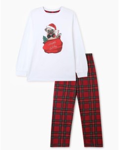 Пижама с рождественским принтом для мальчика Gloria jeans