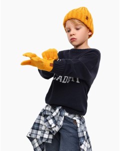 Жёлтые перчатки с нашивкой для мальчика Gloria jeans