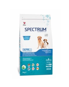 Derm 26 Сухой корм для собак здоровая кожа и шерсть 3 кг Spectrum