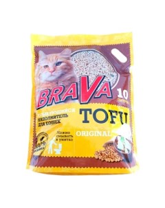 Тофу ORIGINAL Наполнитель комкующийся 4 кг Brava