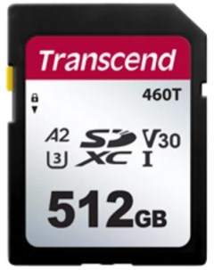 Промышленная карта памяти SDXC 512Gb TS512GSDC460T 460T A2 U3 V30 3D TLC BiCS5 Transcend
