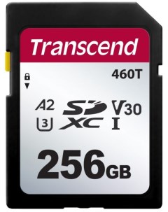 Промышленная карта памяти SDXC 256Gb TS256GSDC460T 460T A2 U3 V30 3D TLC BiCS5 Transcend