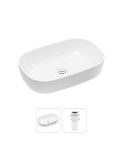 Комплект 2 в 1 Bathroom Sink 21520796 накладная фарфоровая раковина 54 см донный клапан Lavinia boho